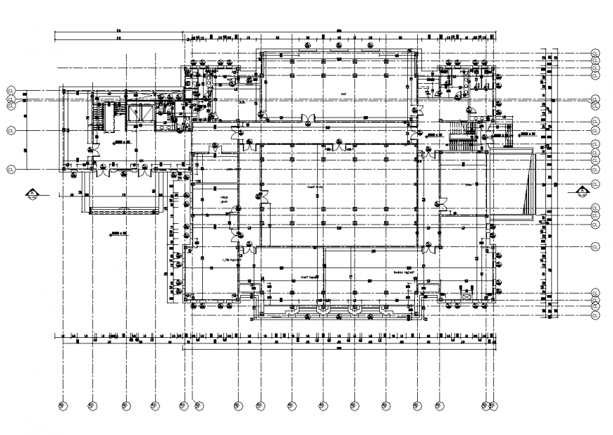 Basement area column design with construction detail dwg file