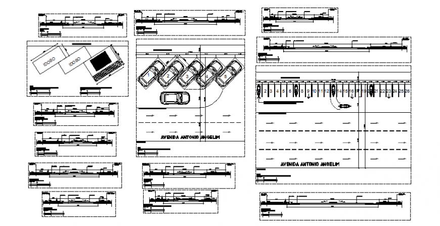 Basement car parking floor and structure details of building dwg file