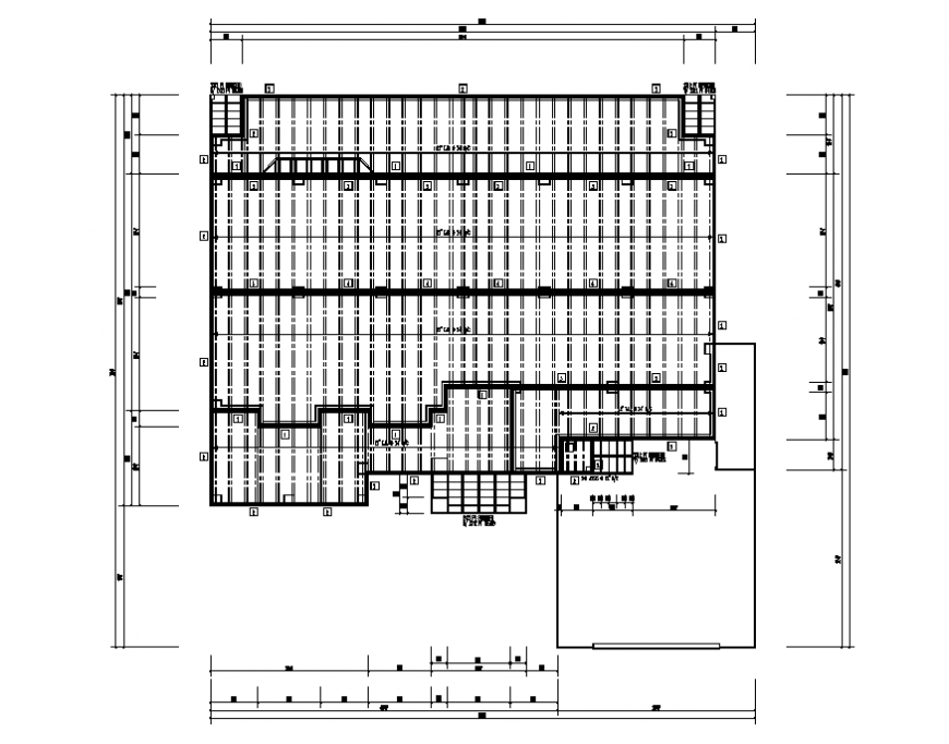 Basement floor framing plan details of building cad drawing details dwg file