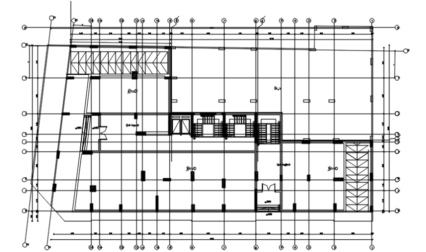 Basement floor layout plan drawing details with apartment building dwg file