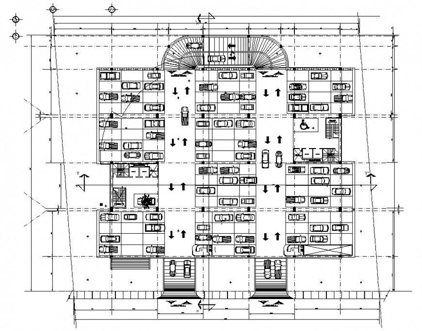 basement parking floor detail cad file