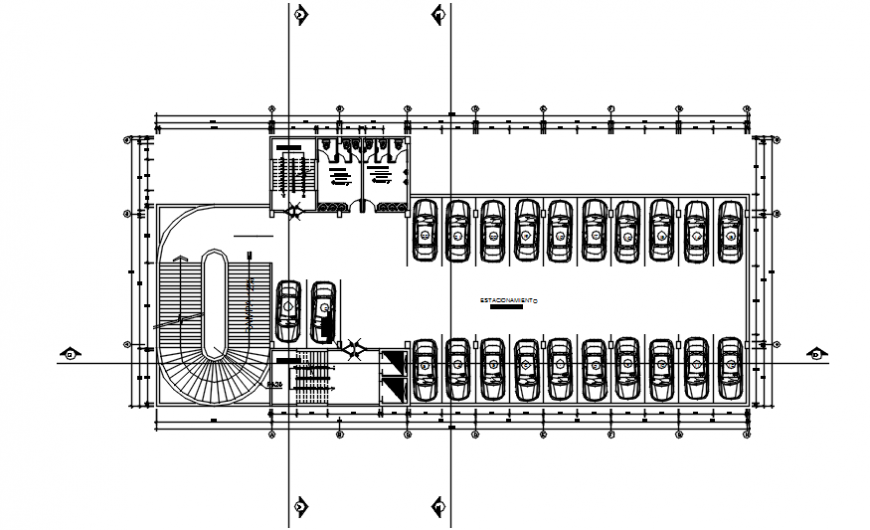 Basement parking layout plan