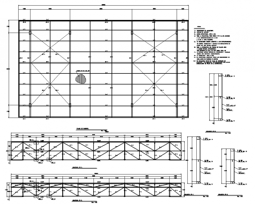 Basic structural plan detail dwg file.