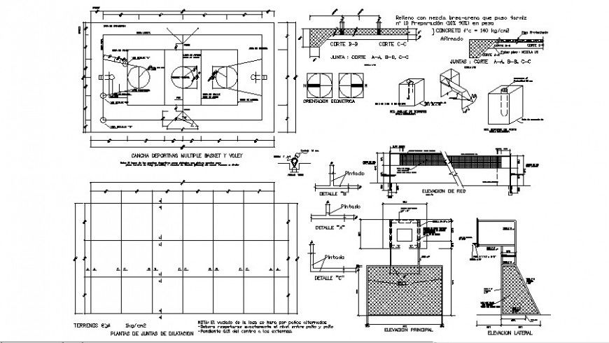 Basket ball ground plan drawing in dwg file.