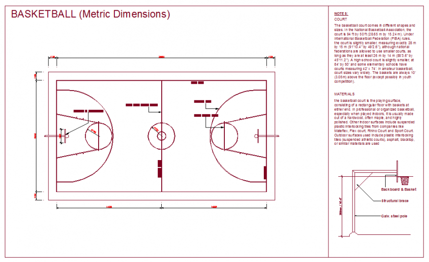 Basket Ball Lay-out Design & Detail