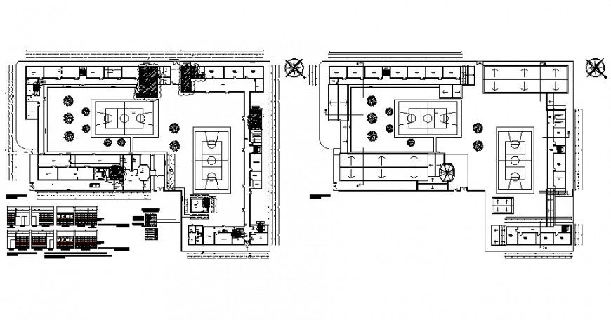 Basket ball layout plan of the ground in AutoCAD file.