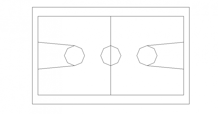 Basketball plan detail drawing in dwg file.