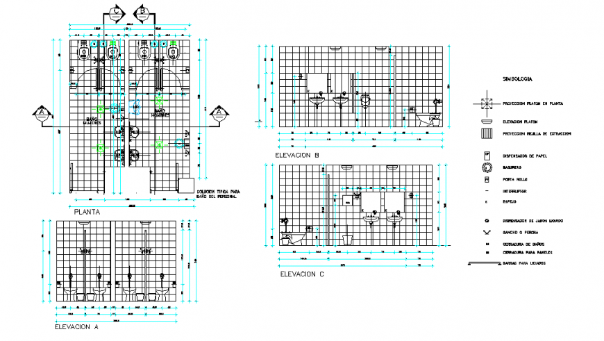 Bath room & Toilet Plan Detail in DWG file