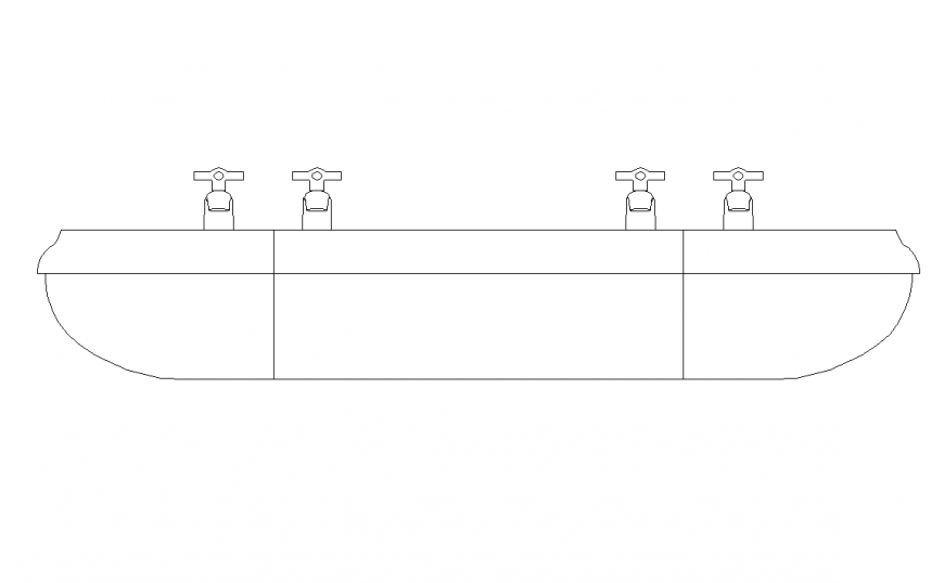 Bath room design with bath tub dwg file