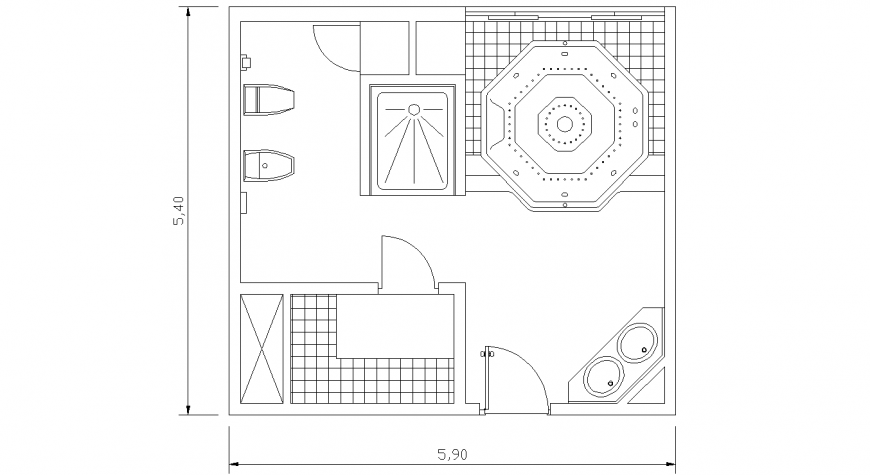 Bath room plan with detail dwg file.