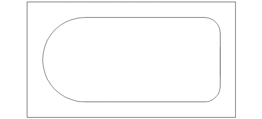 Bath tub block view with sanitary view in auto cad file