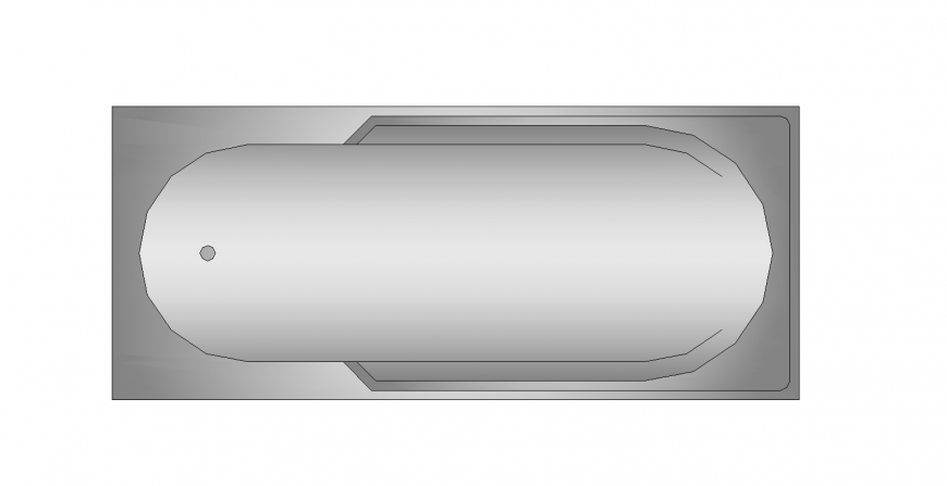 Bath tub design view with its plan with sanitary view dwg file