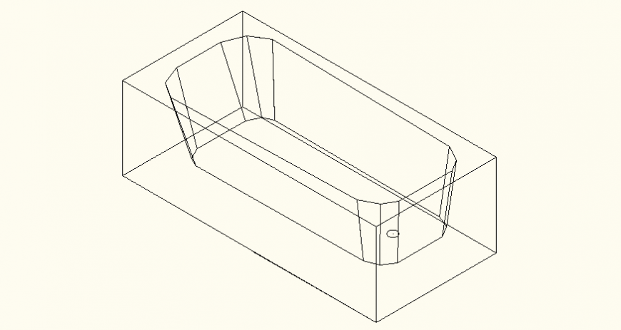 Bath tub detail elevation and plan dwg file