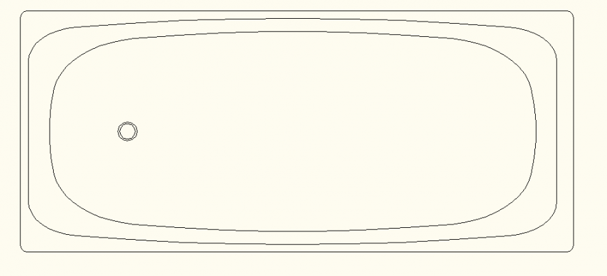Bath tub detail elevation and plan layout file