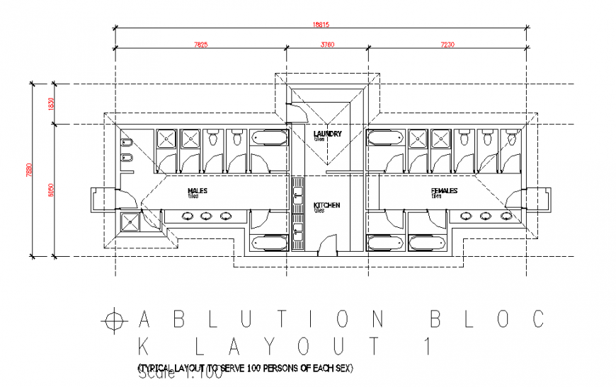 Bathroom & Laundry & Kitchen Lay-out plan