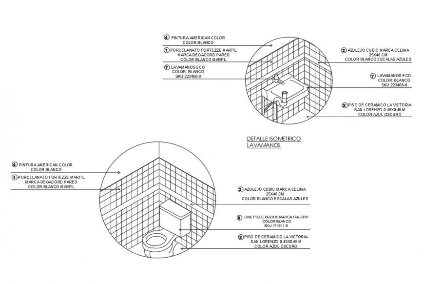 Bathroom and toilet constructive plumbing details dwg file