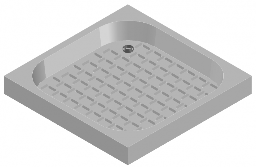 Bathroom area bathtub 3d design dwg file