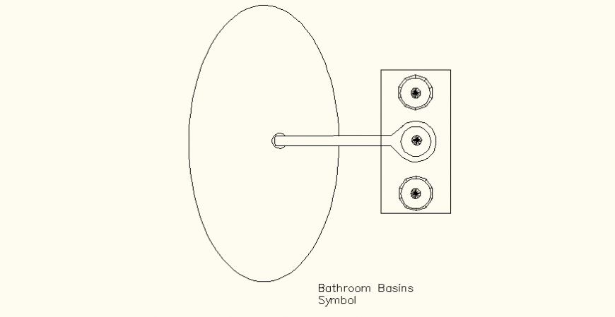 Bathroom basin symbol detail elevation autocad file