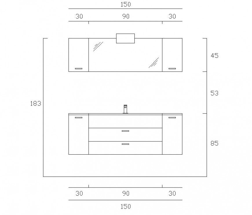 Bathroom block detail CAD furniture layout file in autocad file