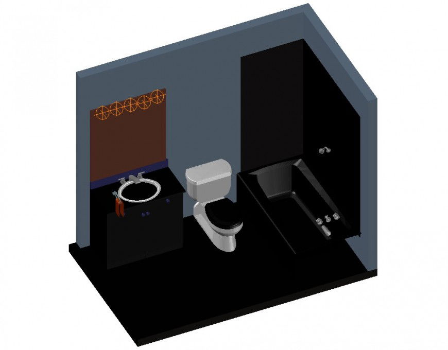 Bathroom CAD Design & 3D Model | DWG Drawing File