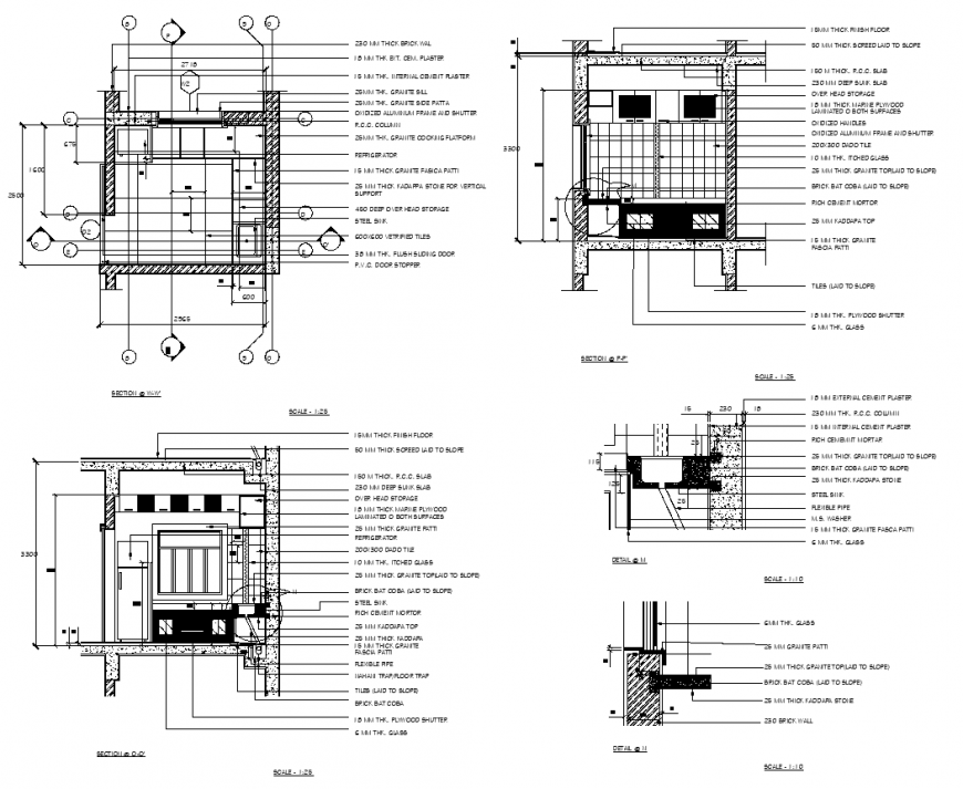 Bathroom details drawing in dwg file.
