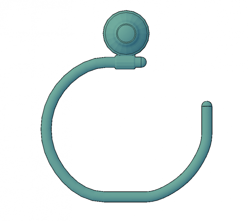 Bathroom equipment detail elevation 3d model autocad file