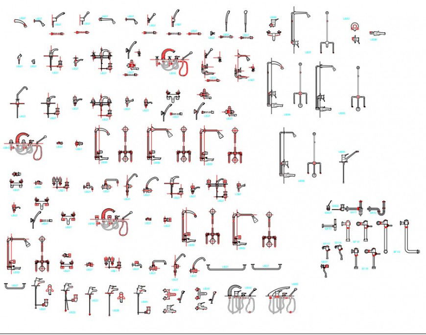 Bathroom Equipment trap detail dwg file