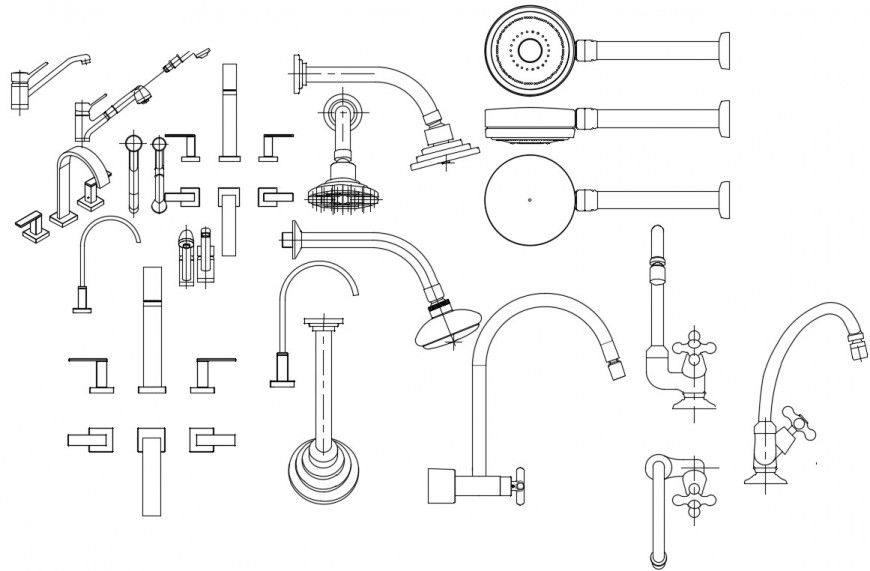 Bathroom faucets 2d model files