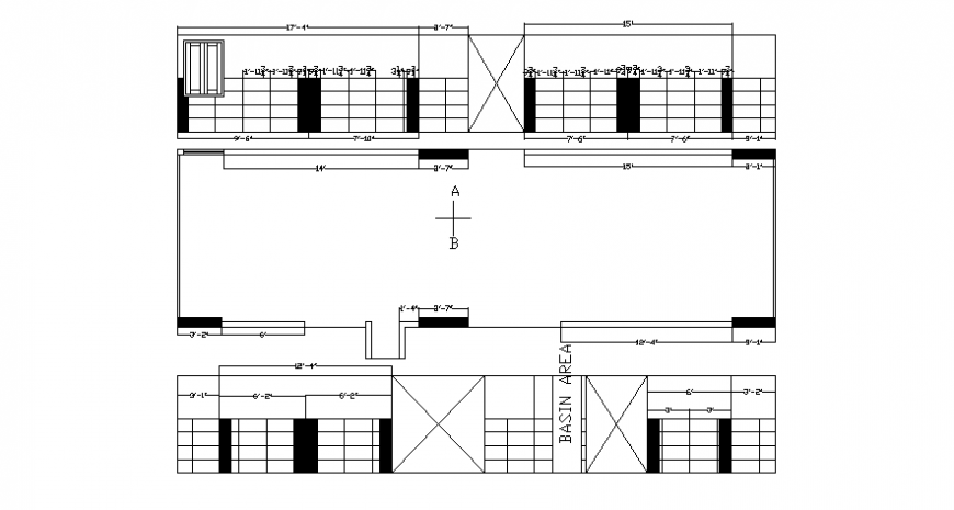 Bathroom front elevation detail