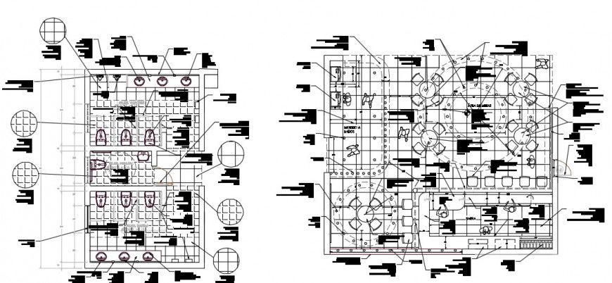 Bathroom layout top view plan detailing dwg file