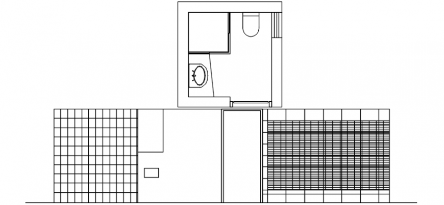 Bathroom main elevation, plan and installation details dwg file