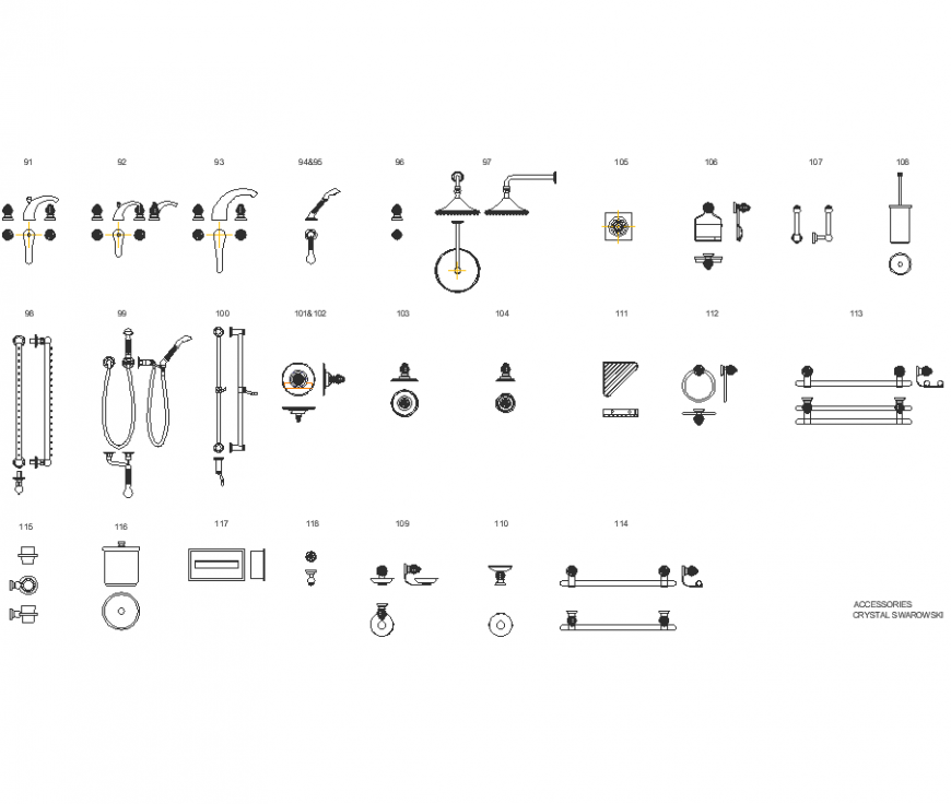 Bathroom sanitary ware plan detail dwg file.