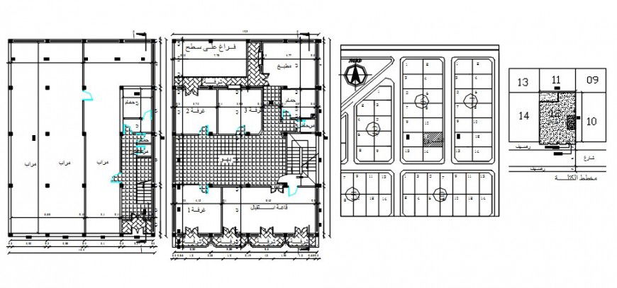Bathroom structure, framing plan and ceiling details dwg file