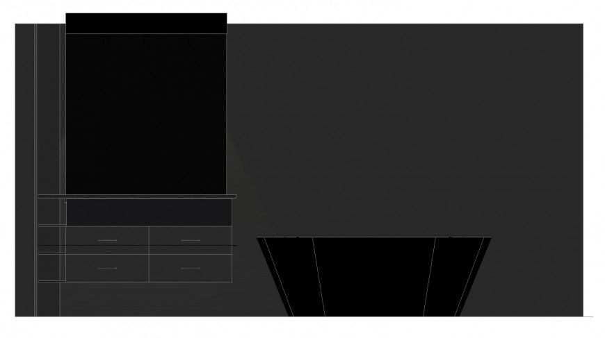 Bathroom vanity tub and sink elevation 3d block drawing details dwg file