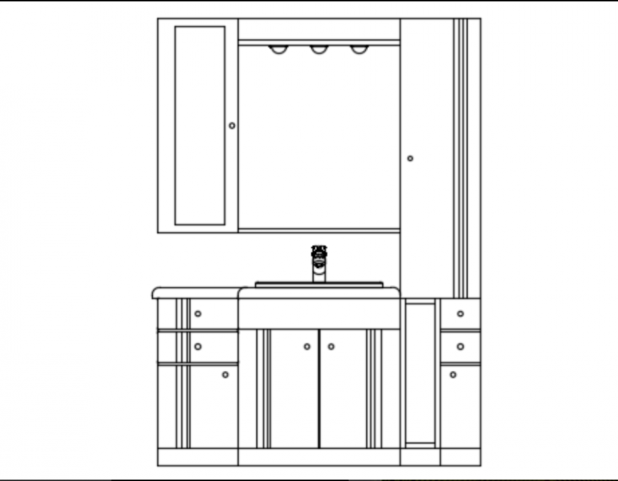 Bathroom vanity unit mirror