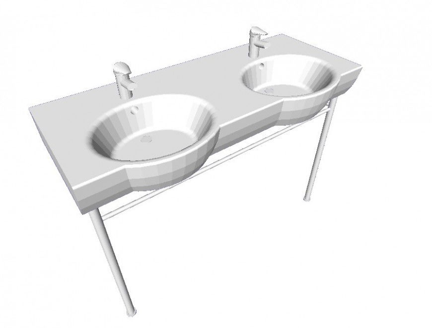Bathroom wash basin 3d detailing model