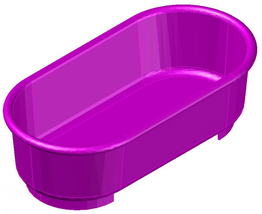 Bathtub 3d dwg AutoCAD file