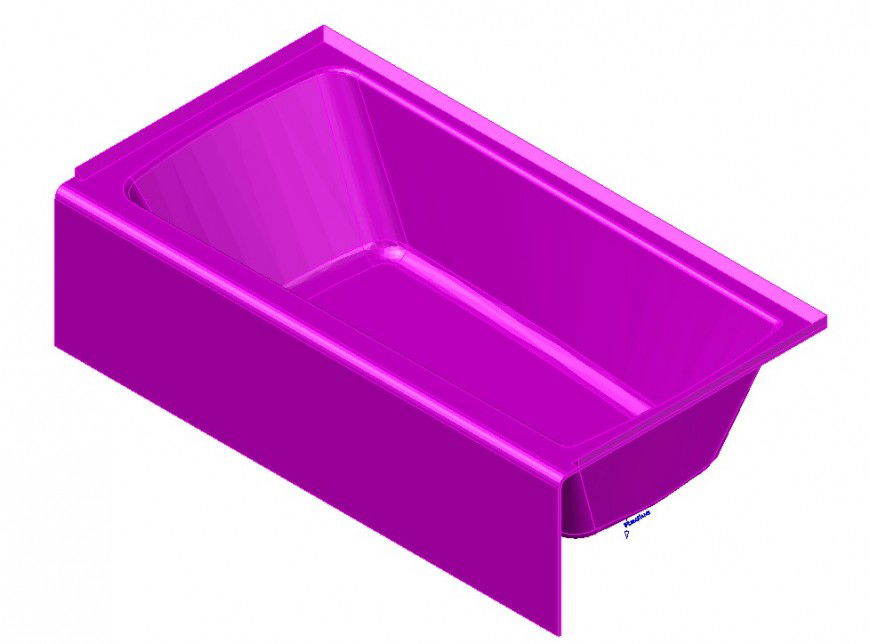 bathtub sanitary3d AutoCAD block in dwg AutoCAD file
