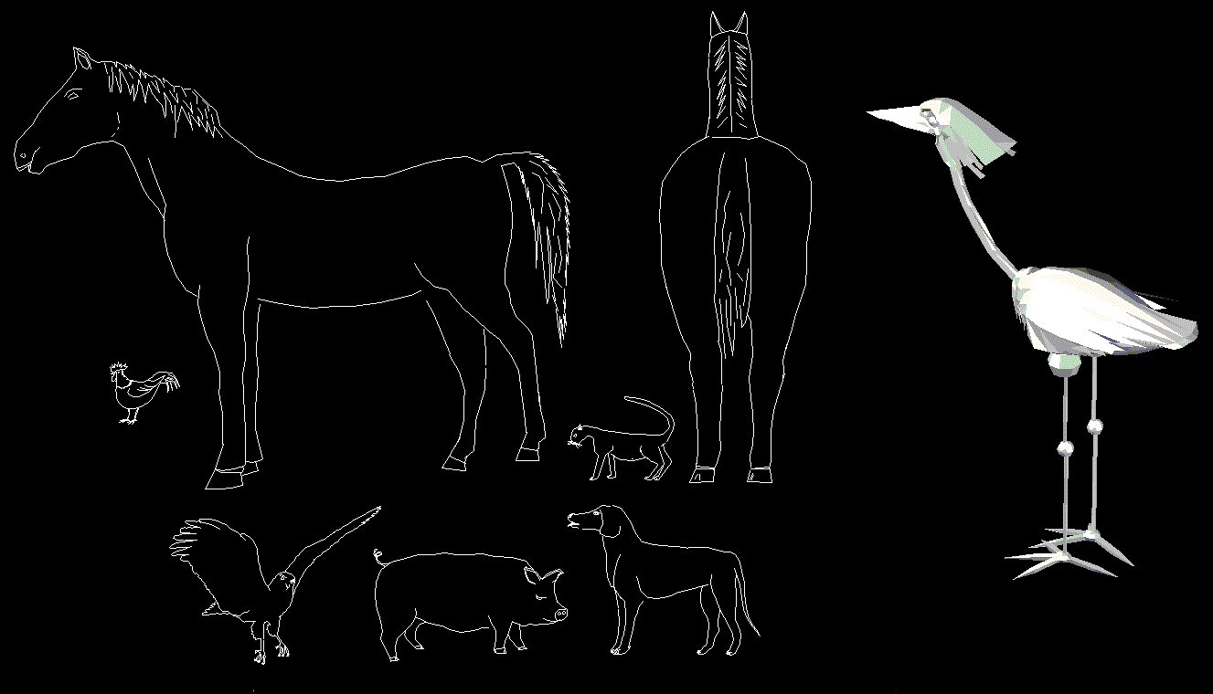 Animals CAD DWG for Architectural, Decorative, and Artistic Designs