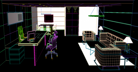 3D Office AutoCAD DWG Design with Interior Layout and Furniture Plan