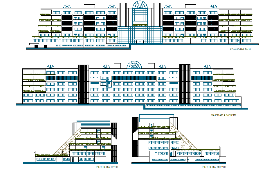 Building Elevation Design File DWG
