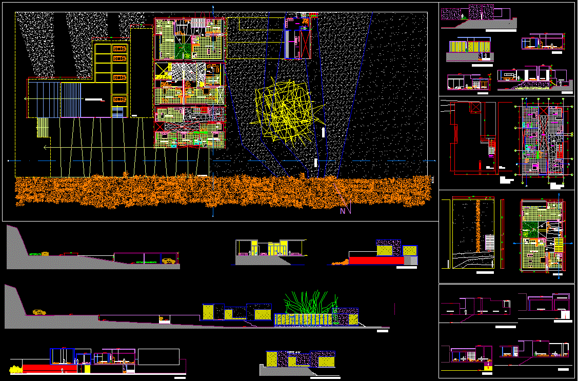Beach House AutoCAD File with Detailed 2D Architectural CAD Drawings