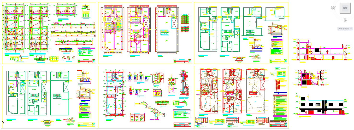 Modern Apartment Building DWG File with Floor Plans and Elevation