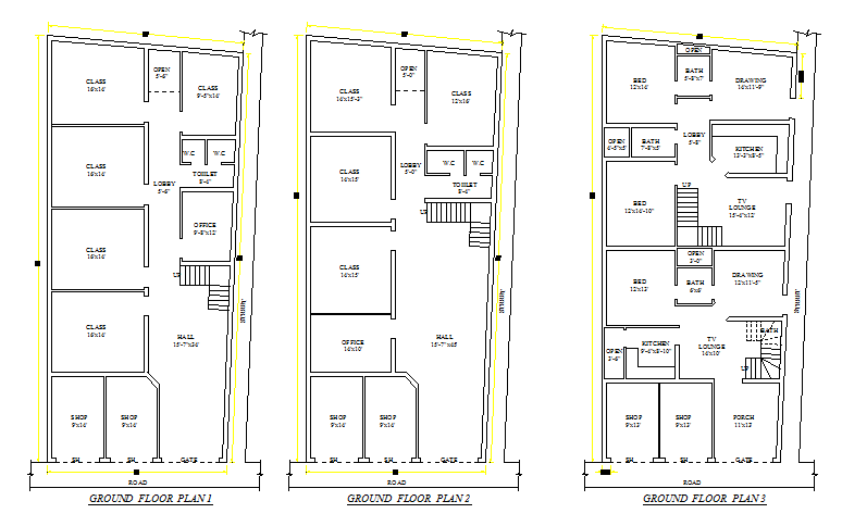 Modern School Plan detail