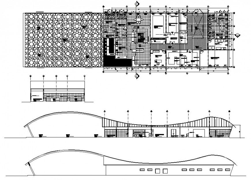 beach hotel project detail cad file