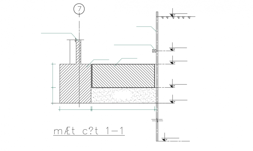 Beam & Column Section detail with front side view design