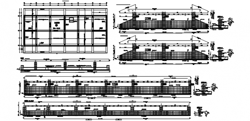 Beam and column detail with construction plan
