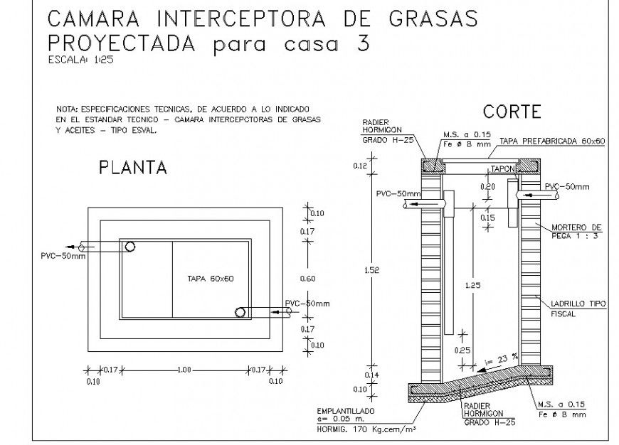 Beam and column front elevation and sectional detail view