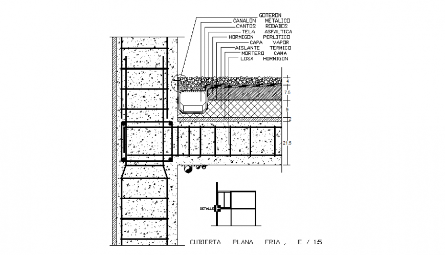 Beam and column structure detail drawing in dwg file.