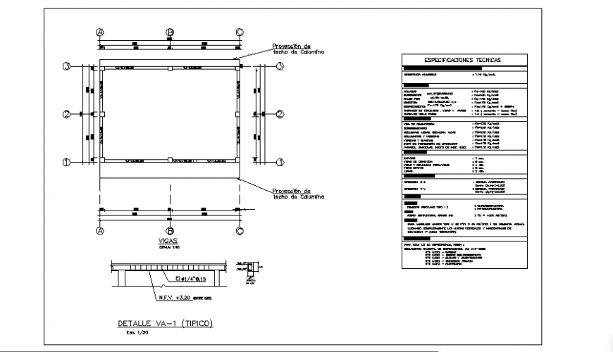 Beam design drawing of common local municipal building design drawing